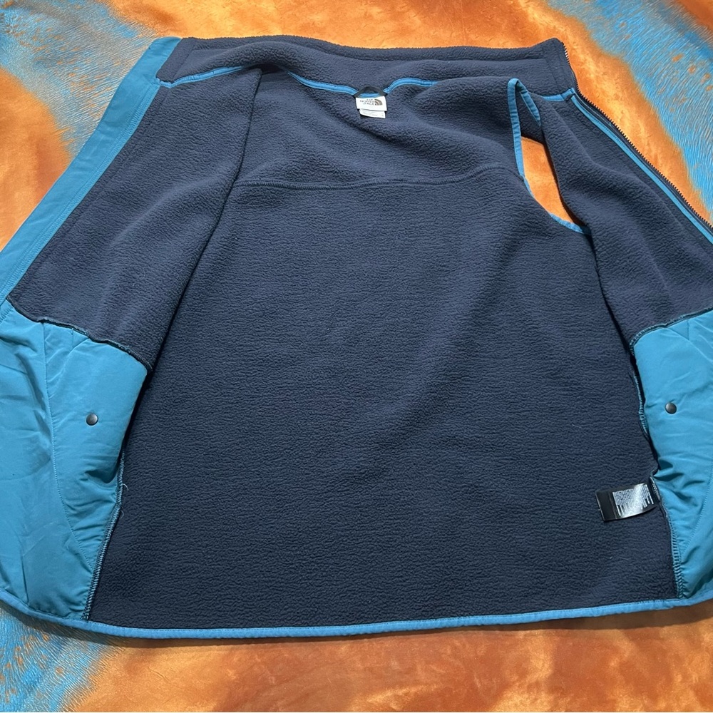 North Face Carbondale Heavy weight Fleece zip up vest size large Aviator blue - Picture 5 of 13